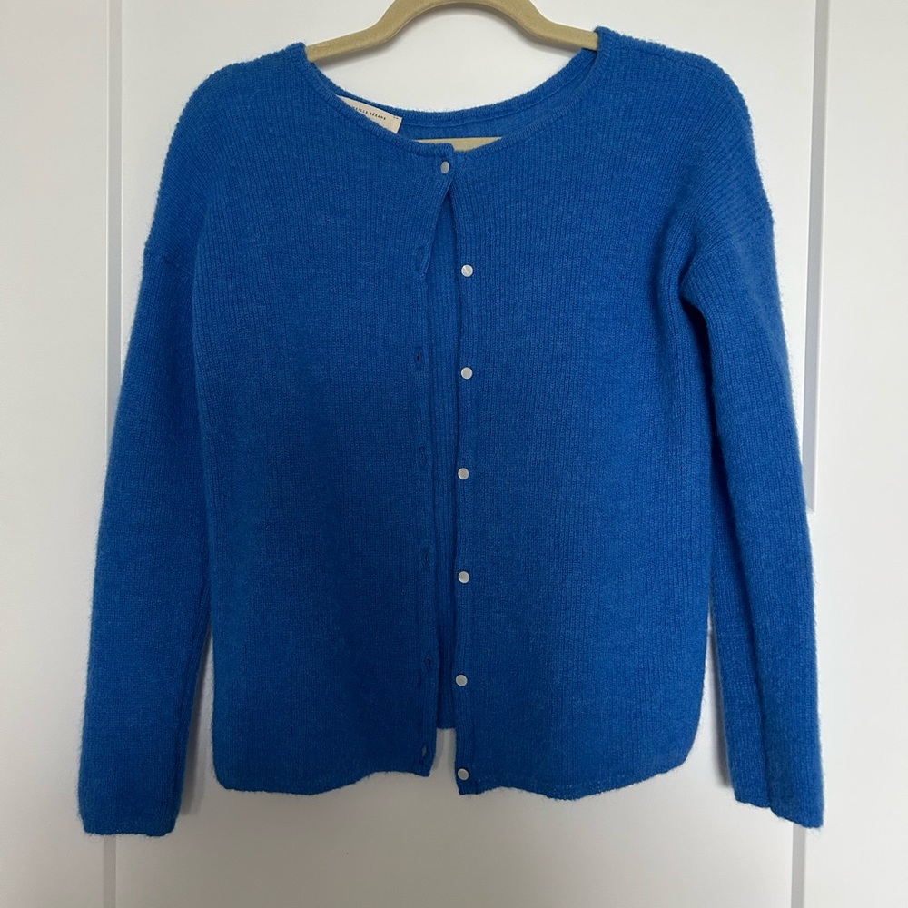 Sezane Gaspard Cardigan Azure Blue XXS